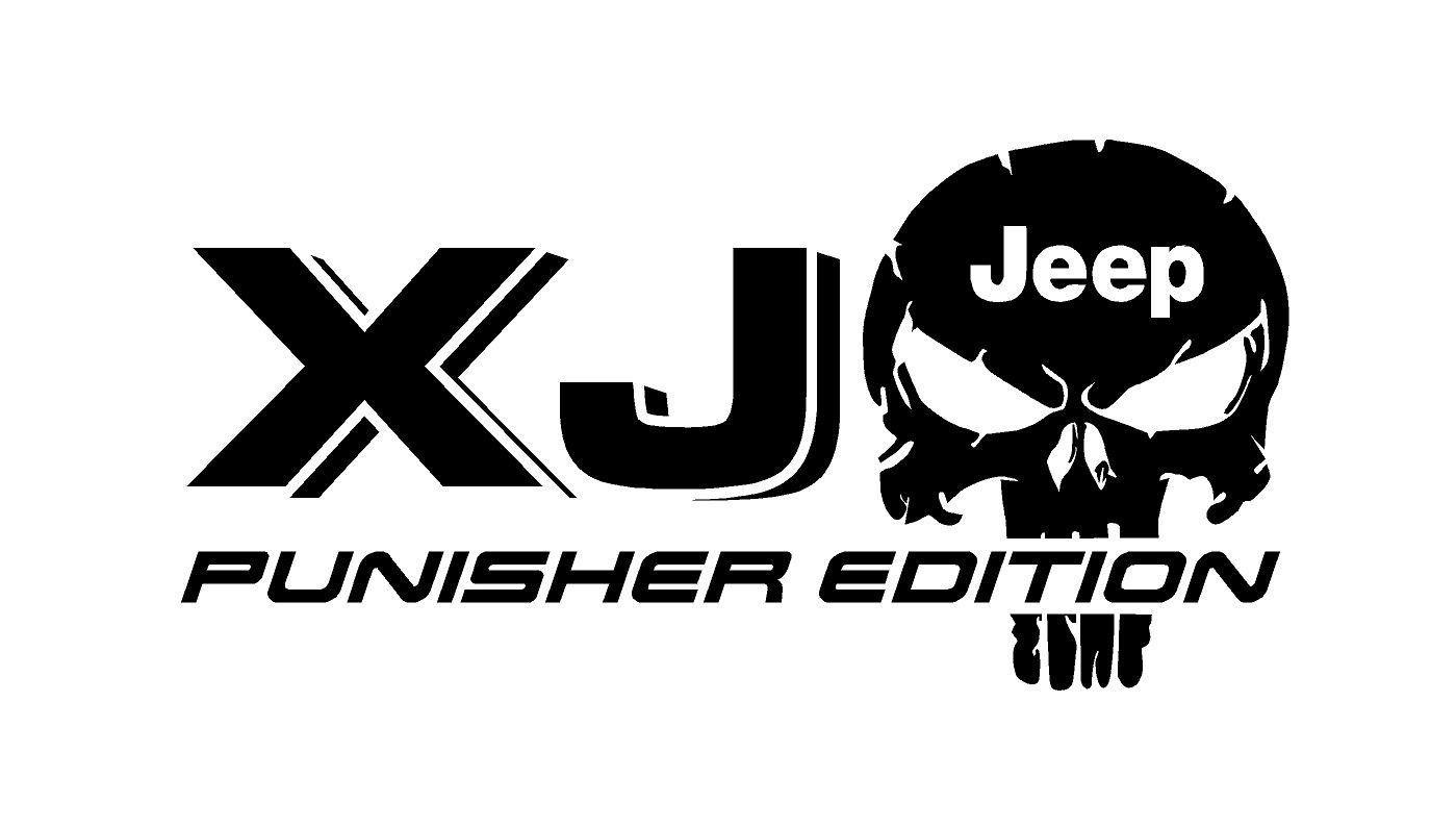 XJ Logo - Product: Truck Car Decal - (2) XJ JEEP Punisher EDITION