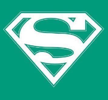 Green Superman Logo - Superman Green and White T-shirt 