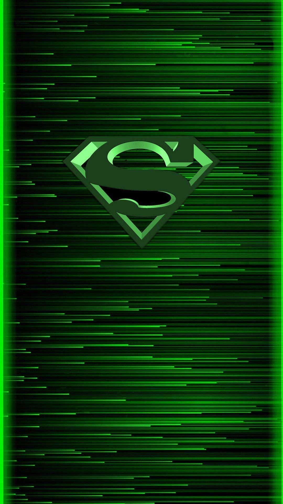 Green Superman Logo - Green Superman Wallpaper. *Chrome, Textured, Steel, Suede