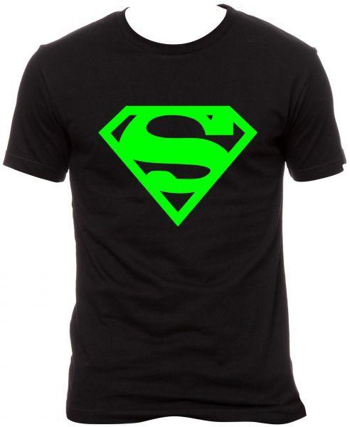 Green Superman Logo - Superman Logo Black & Green Round Neck T-Shirt For Unisex | Souq - UAE