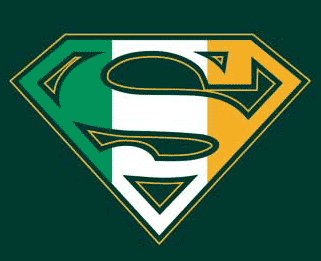 Green Superman Logo - Superman Irish Flag Logo Kelly Green Tshirt