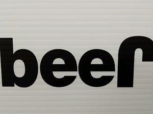 XJ Logo - Beer Jeep Logo Vinyl Decal cherokee tj cj yj xj offroad