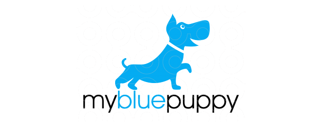 Blue Dog Logo - dog logo design idea 31 - preview
