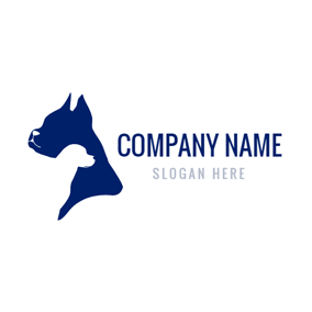 Blue Dog Logo - Free Dog Logo Designs. DesignEvo Logo Maker