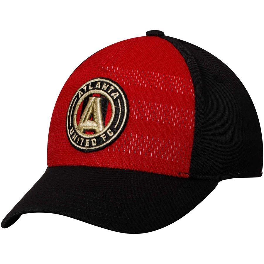Black and Red Adidas Logo - Youth Atlanta United FC Adidas Black Red Authentic Structured Flex Hat