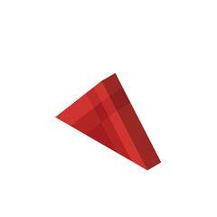 Red Pyrimid Logo - red pyramid logo isolated on white background, colorful vector icon