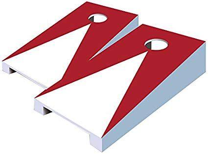 Red Pyrimid Logo - Amazon.com : AJJ Cornhole 116 Pyramid Tabletop Cornhole Set, Red ...