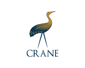 Crane Bird Logo - crane Designed
