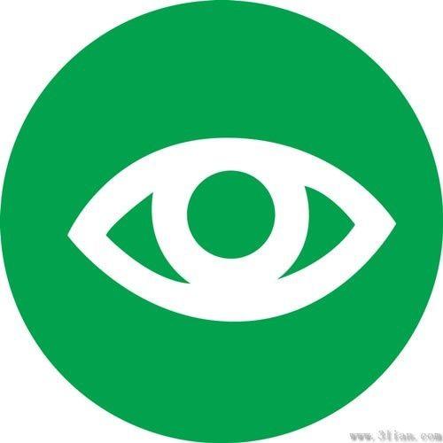Green Eye Logo - Vector green background eye icon Free vector in Adobe Illustrator ai ...