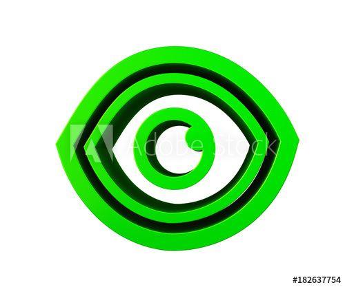 Green Eye Logo - 3d green eye logo - Buy this stock photo and explore similar images ...