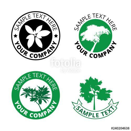 Like Symbol Circle with Black Tree Logo - Group of black tree logo circle border, set of silhouette forest