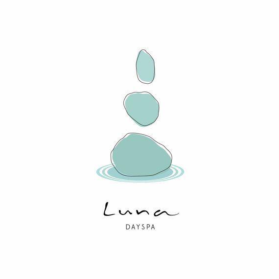 Zen Yoga Logo - Minimalist Pre-made logo design OOAK modern Zen Pebble Logo | SPA ...