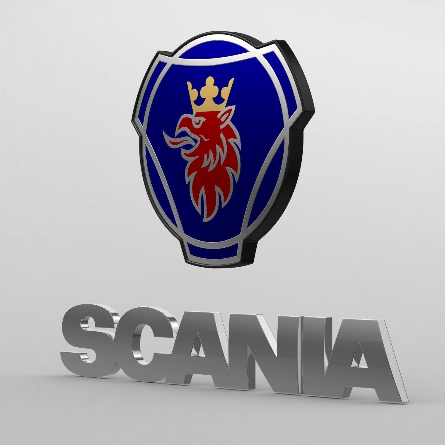 Scania Logo - Scania logo 3D Model in Parts of auto 3DExport