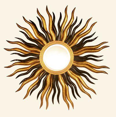 French Gold Sun Logo - Gold & Black Sun Mirror | French Mirror Company