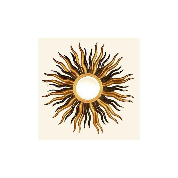 French Gold Sun Logo - Gold & Black Sun Mirror Mirrors from Homesdirect 365 UK