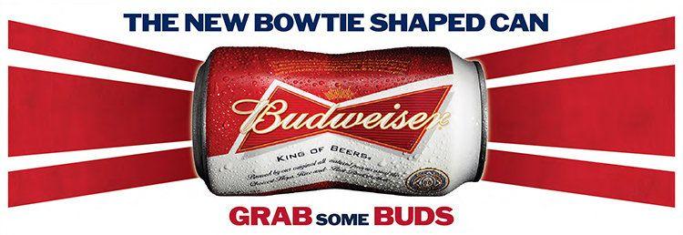 Bud Bowtie Logo - Budweiser to release bowtie-shaped cans | Global Brands Magazine