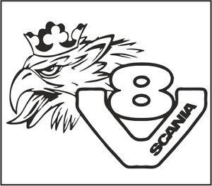 Scania Logo - Truck Sticker V8 logo bodywork sticker