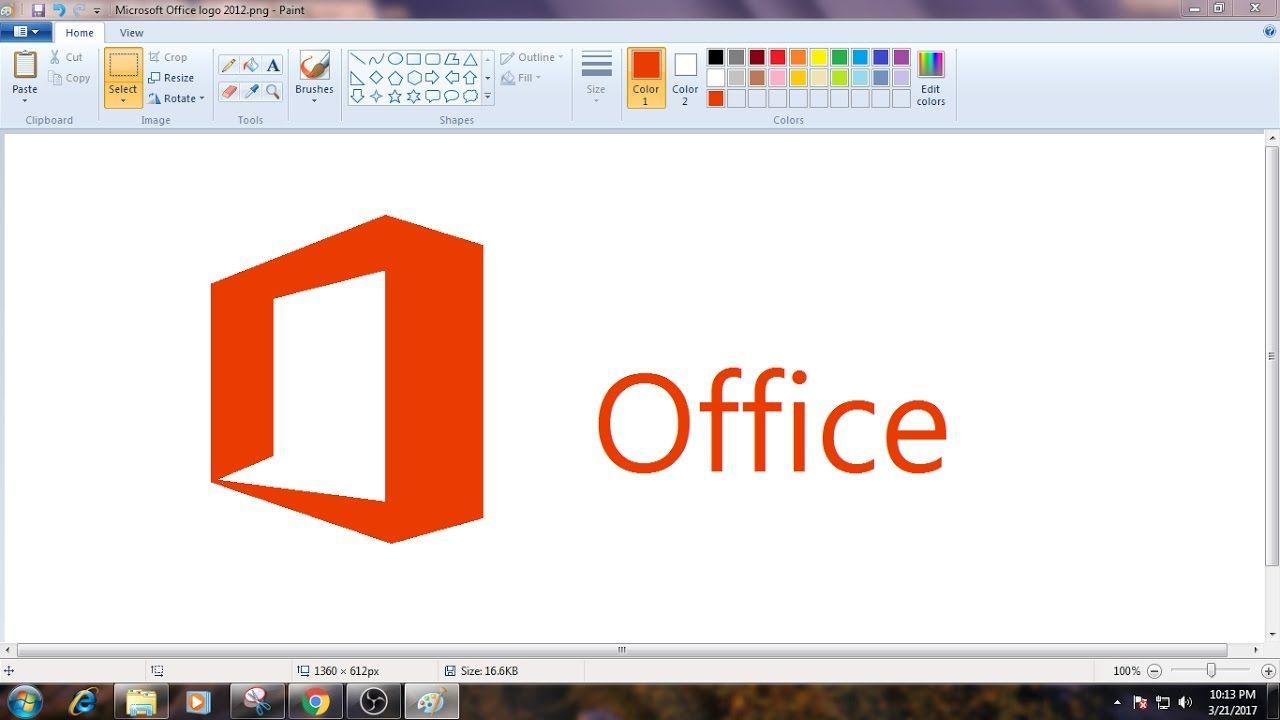 Paint Software Logo - How to Draw MS Office Logo in MS Paint from Scratch! - YouTube