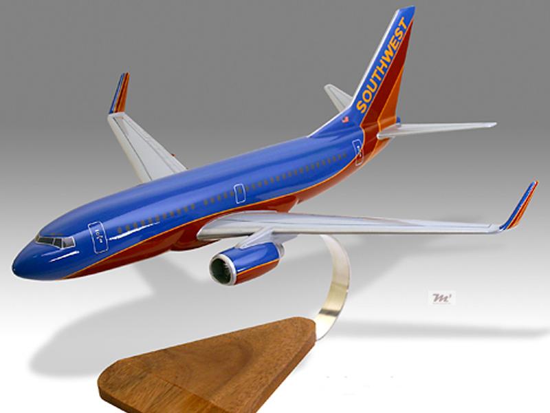 Red and Blue Airplane Logo - Boeing 737-700 Southwest (blue, red, orange livery) Model Private ...