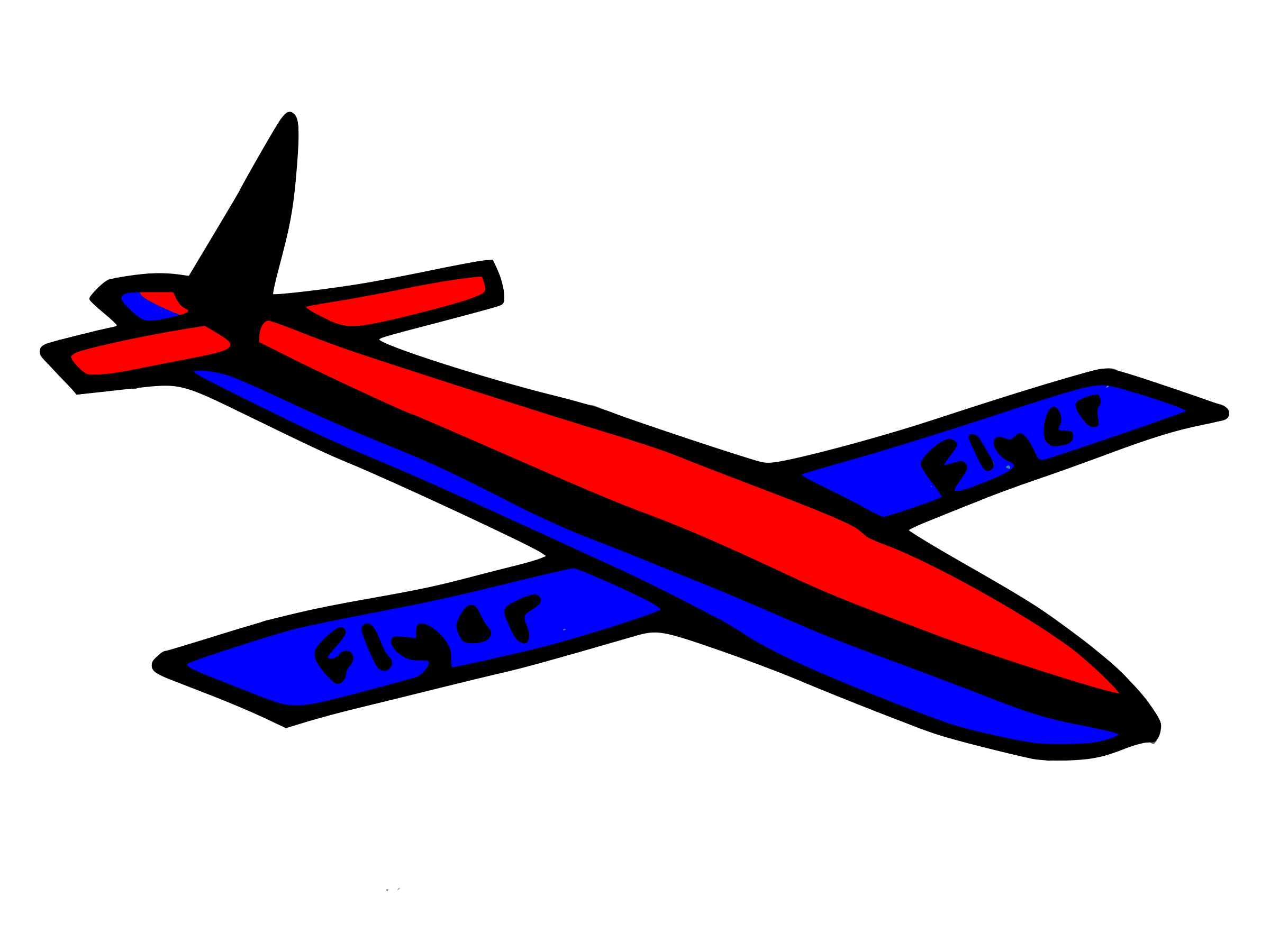 Red and Blue Airplane Logo - Clipart - Airplane Red and Blue