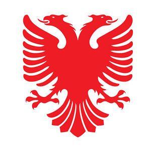 Red Eagle Car Logo - 2 x Albanian Flag Eagle. Car, Laptop Vinyl Decal, Sticker. Free ...