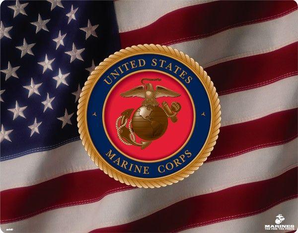 Marines Logo - Marine Corps American Flag Logo Roomba 690 Skin