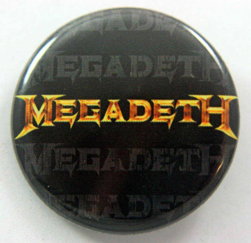 Megadeth Logo - Megadeth - Logo Gold 32mm Badge