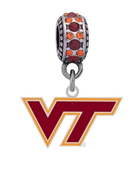 Virginia Tech Logo - Amazon.com : Virginia Tech Logo Charm Fits European Style Large Hole ...