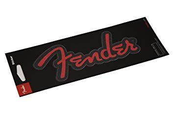 Red Glitter Logo - Fender Guitars Sticker Glitter Logo: Musical