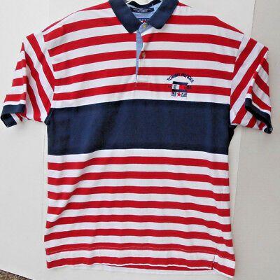 Red White and Blue Stripes Logo - TOMMY HILFIGER RED, White & Blue Stripes Star Class Logo Polo Shirt ...