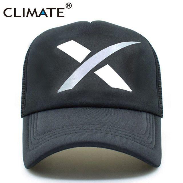 Cool Rocket Logo - CLIMATE X Logo Trucker cap Men Cool X Hat Caps UFO Outer X Rocket ...