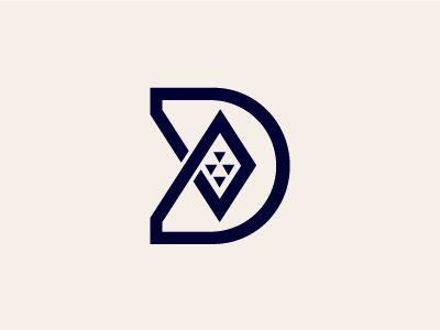 Triangle with Diamond Logo - D-Diamond Logo by Corinna Djaferis | Dribbble | Dribbble