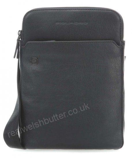 N and Black Square Logo - Piquadro Black Square Cross Body Bag grained cow leather black ...