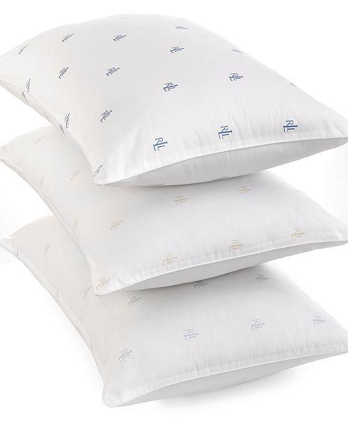 Ralph Lauren White Logo - Lauren Ralph Lauren Logo Pillows, Down Alternative - Pillows - Bed ...