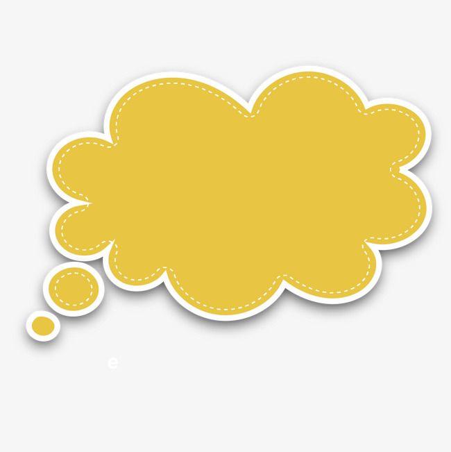 Yellow Cloud Logo - Vector Yellow Cloud Bubble Dialog Box, Yellow, Flaky Clouds, Bubble ...