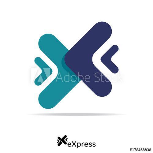 Money Service Logo - logistic delivery courier transport service logo. initial letter x