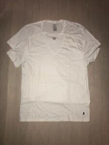 Ralph Lauren White Logo - Polo Ralph Lauren Mens x2 Plain White Logo T Shirt Tops XL Classic ...