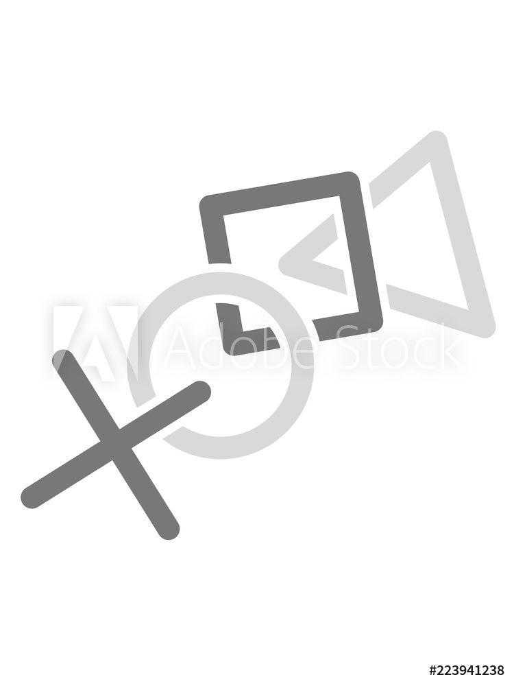 Cool X Logo - Photo & Art Print controller kontur cool X viereck dreieck symbole ...