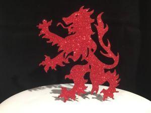 Red Glitter Logo - Boro Football Dragon Logo Red Glitter Sparkly Cake Topper Decoration