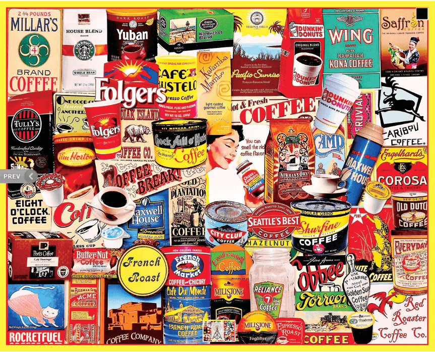 Old Coffee Brand Logo - I spy something broadcast? Can you find the logo?