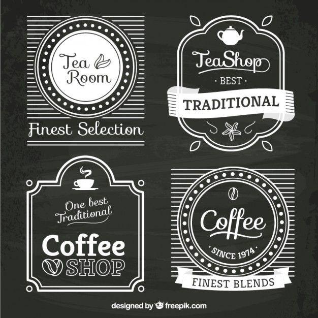 Old Coffee Brand Logo - Tea and coffee shop logos Vector