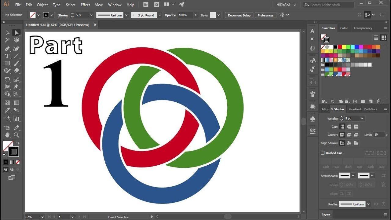 Interlocking Circles Logo - How to Create Interlocking Circles in Adobe Illustrator - Part 1 ...