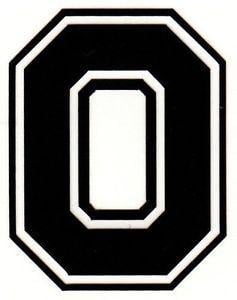 Ohio State O Logo - Reflective Black Ohio State Buckeye Block O 3 inch fire motorcycle ...