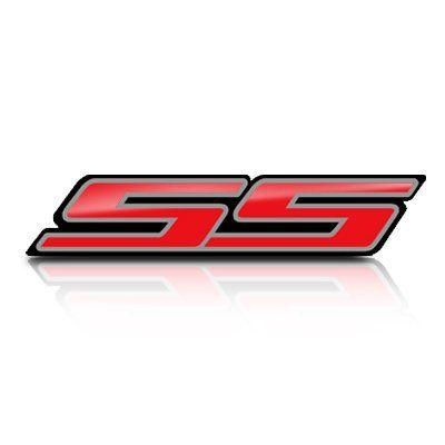 Red SS Logo - Camaro Red SS Fender Emblems: Automotive