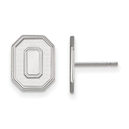 Ohio State O Logo - Ohio State Buckeyes O Logo Sterling Silver Post Earrings