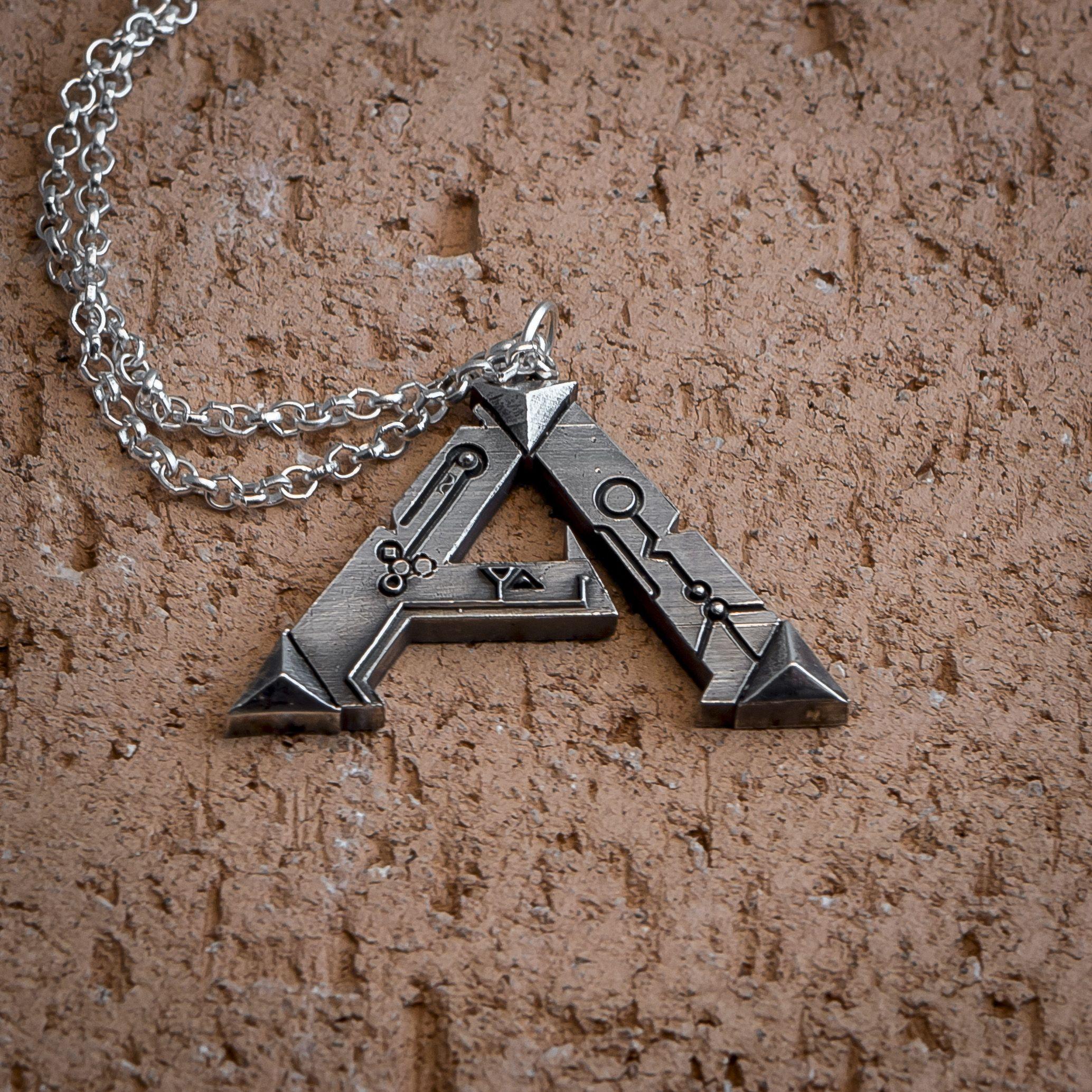 Ark Logo - ARK: Survival Evolved emblem silver pendant