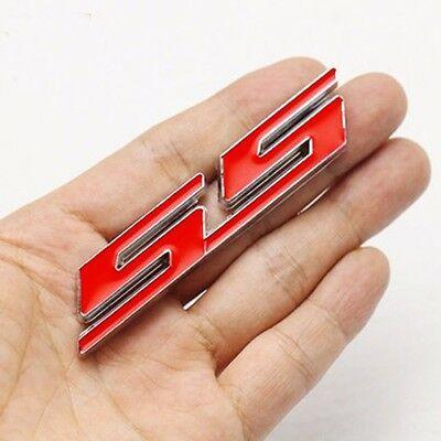 Red SS Logo - METAL CHROME RED SS Logo Emblem Car 3D Badge Sticker For Chevrolet