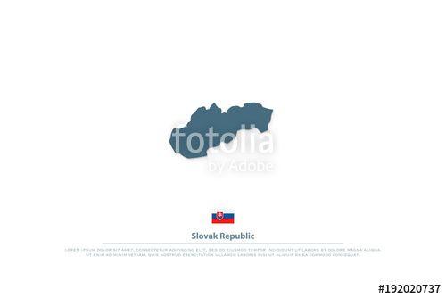 Official Business Logo - Slovak Republic isolated map and official flag icon. vector Slovak ...