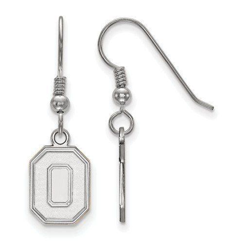 Ohio State O Logo - Ohio State Buckeyes O Logo Sterling Silver Dangle Earrings