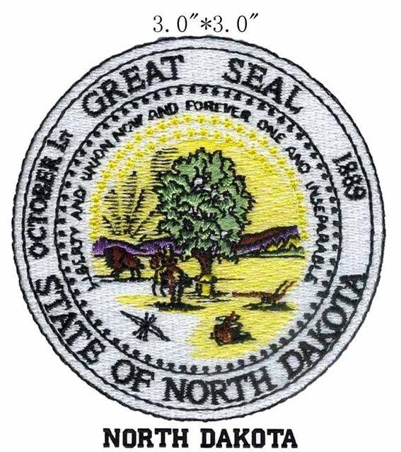 Official Business Logo - North Dakota State Seal Embroidery Patch 3 Wide Shipping Intended